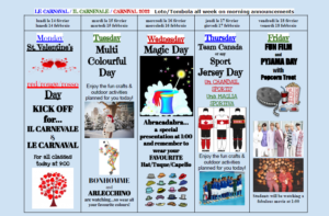 SCA Carnaval/Carnevale Spirit Week